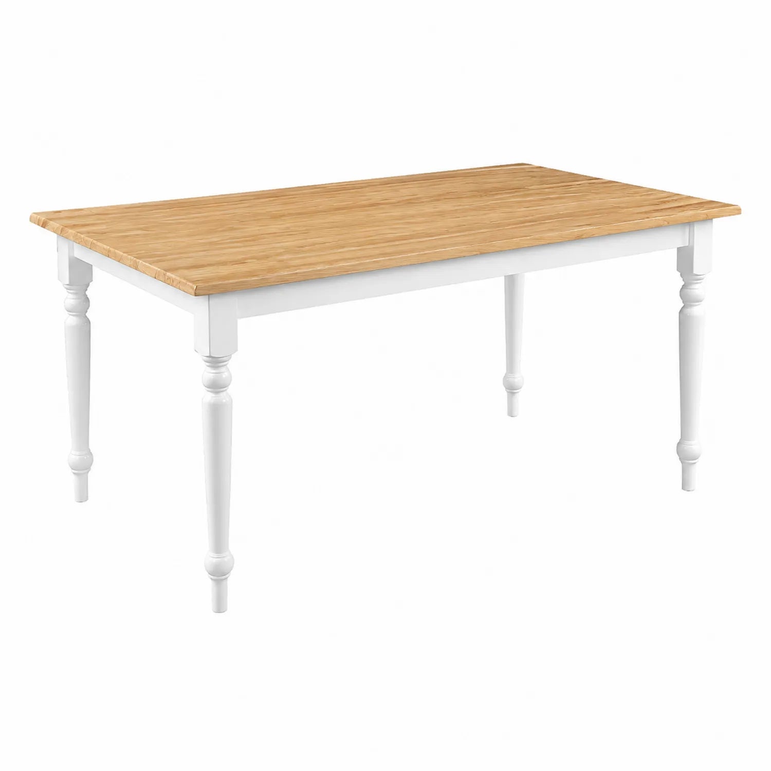 Mesa de comedor de madera de roble y haya 150x90x75 cm