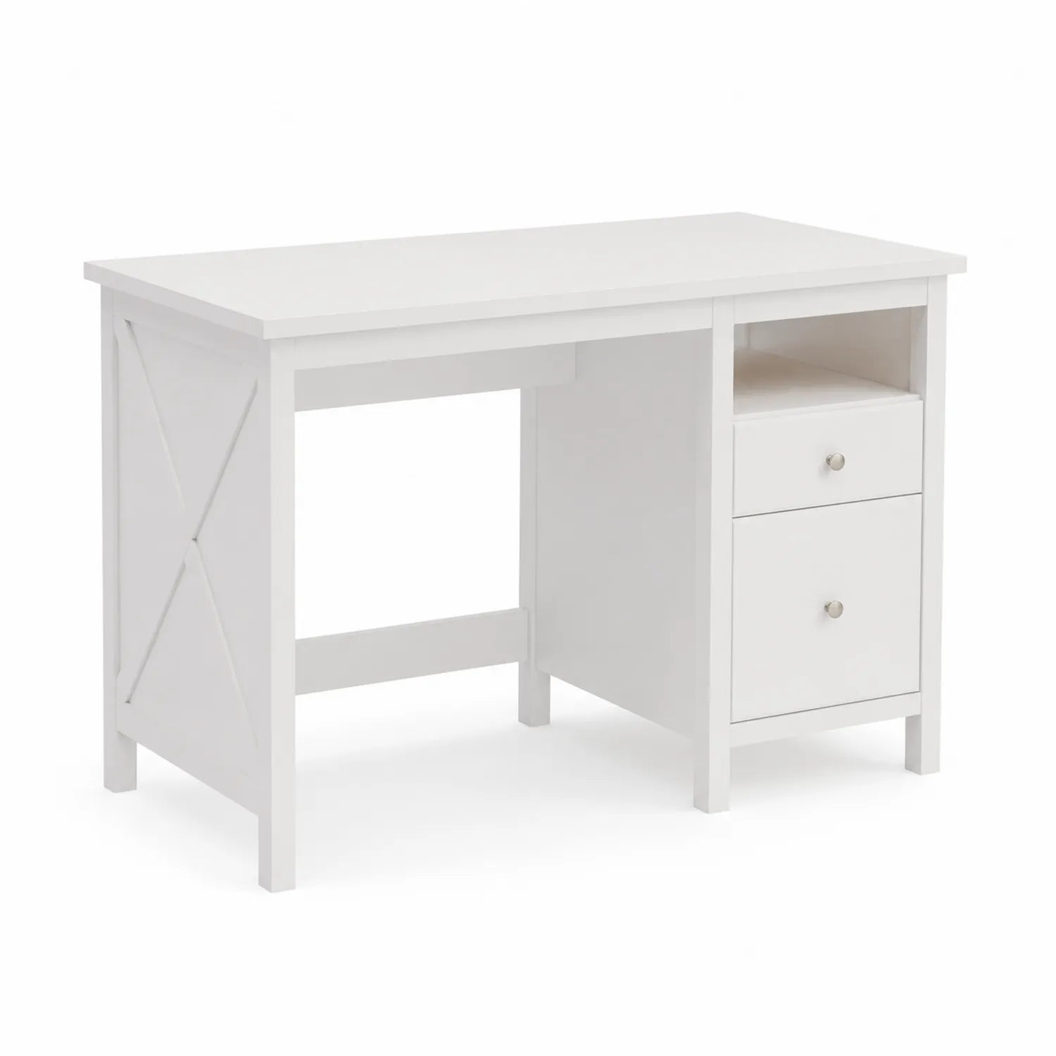 Escritorio de Madera Compuesta Blanco con Cajones 120x60x75 cm