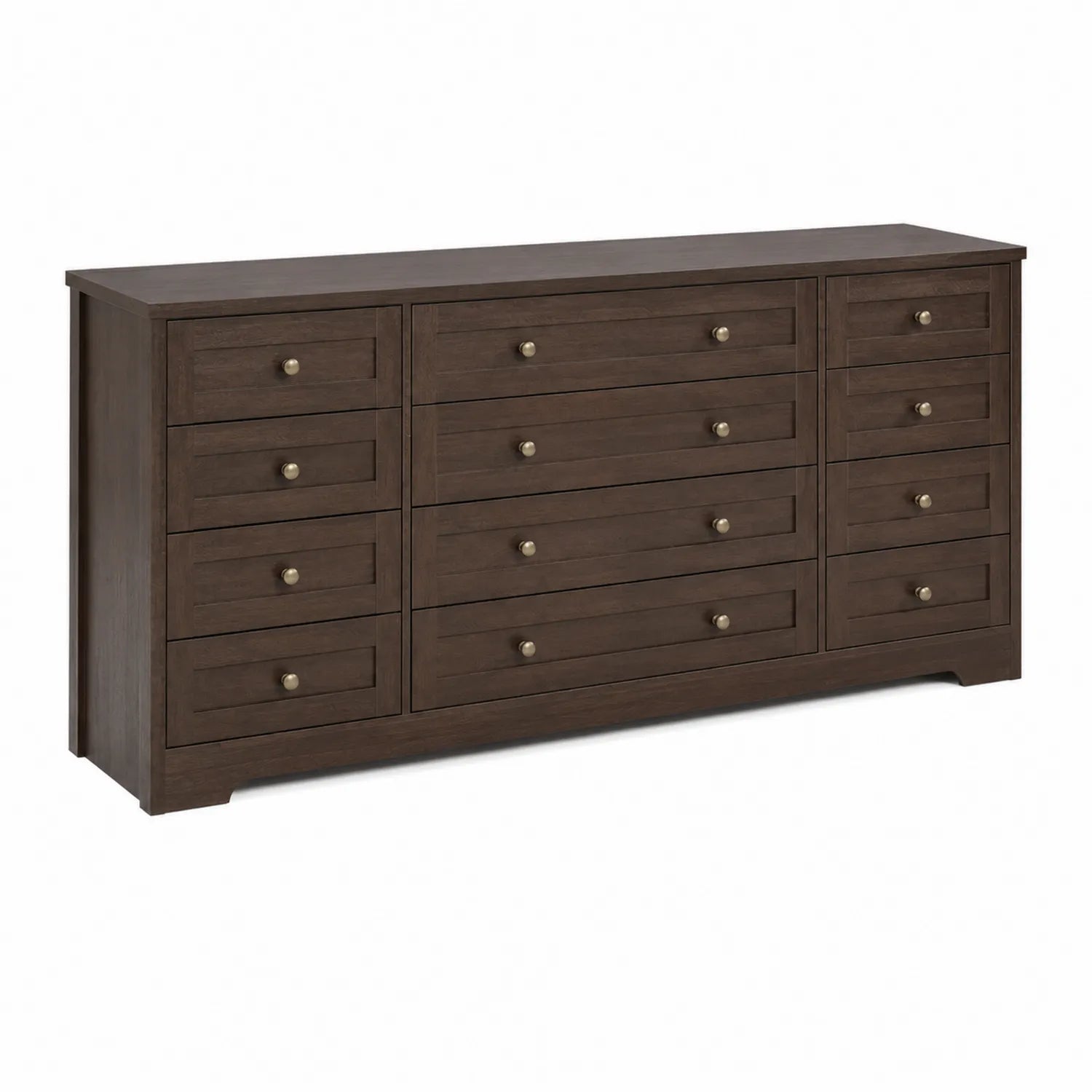 Cômoda de Madera con 12 Cajones Marrón Oscuro