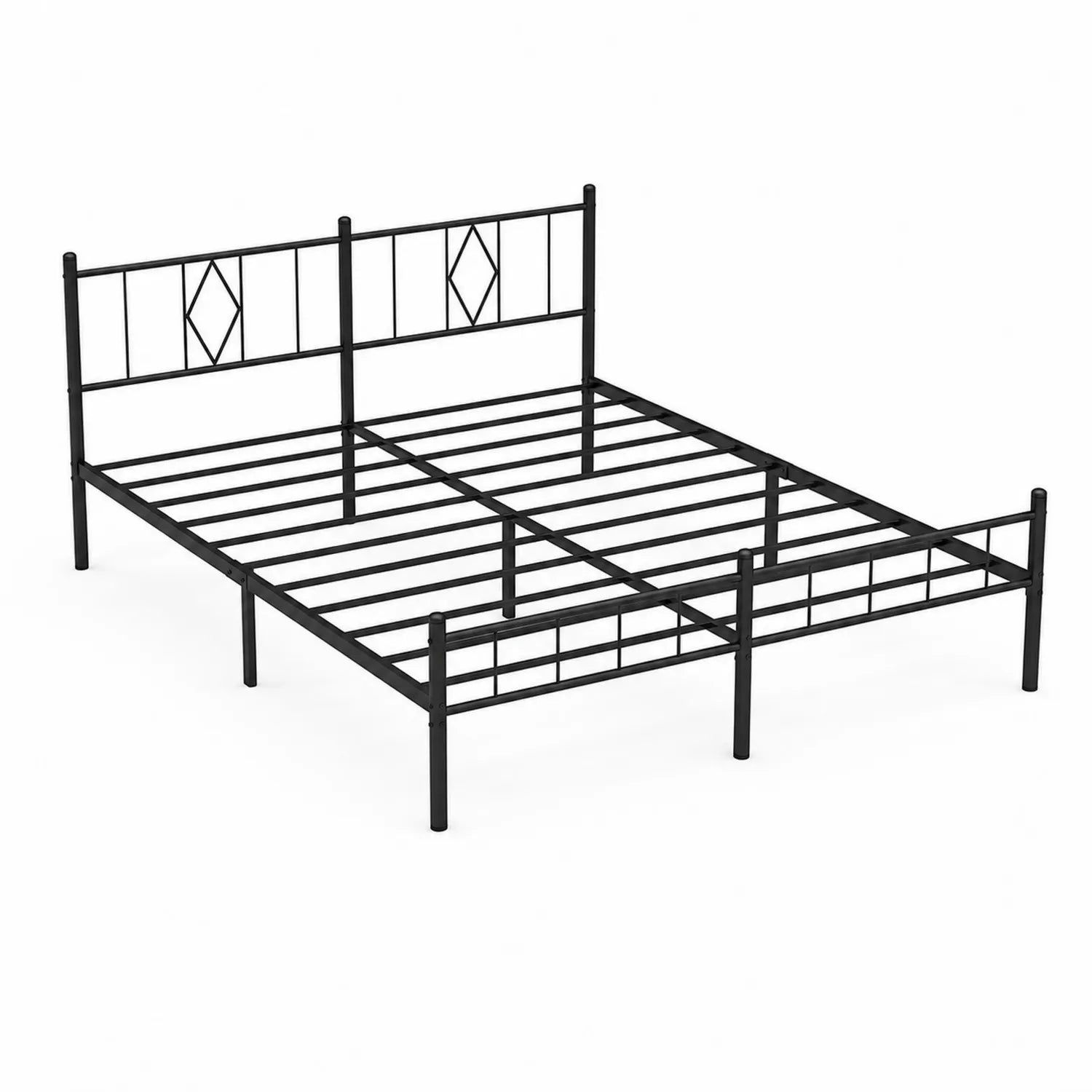 Cama de Metal Negra 200x150 cm