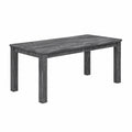 Mesa de comedor rectangular de madera de pino gris 180x90x75 cm
