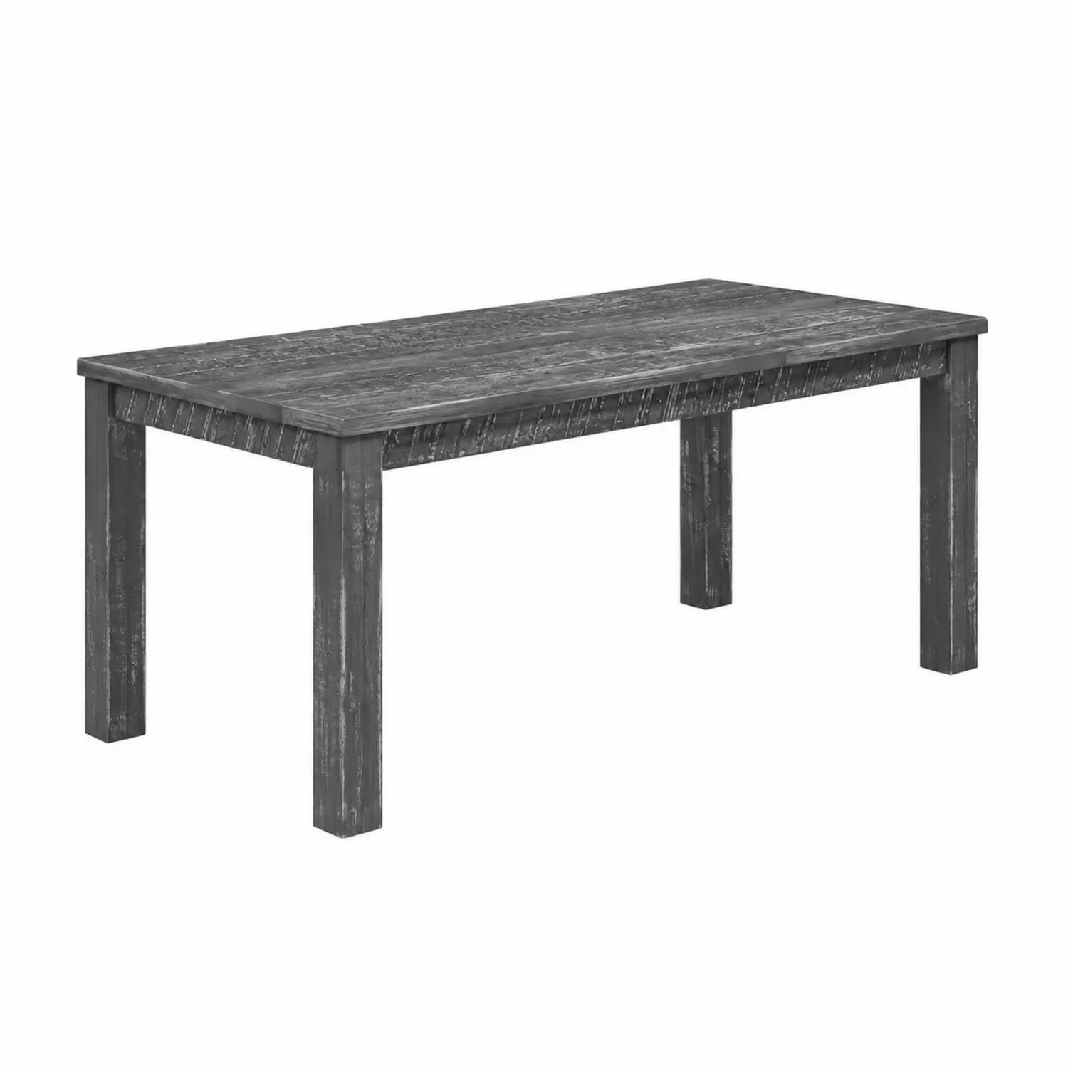Mesa de comedor rectangular de madera de pino gris 180x90x75 cm
