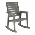 Mecedora de Madera de Acacia Gris para Exterior 90x60x100 cm