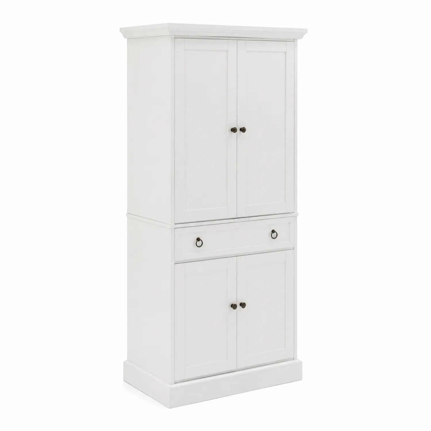 Aparador blanco de MDF con puertas y cajón 180x90x40 cm