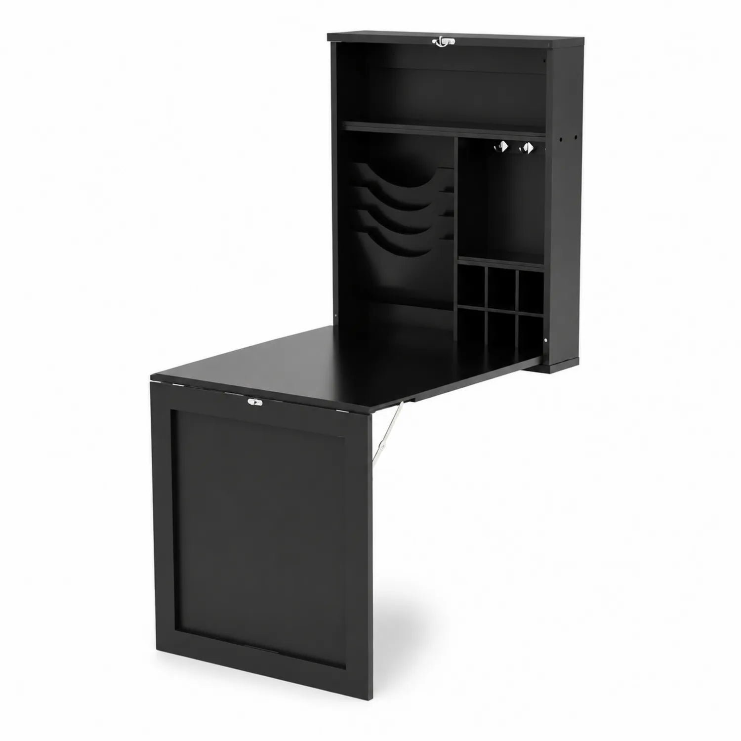 Mesa plegable de pared de MDF Negro