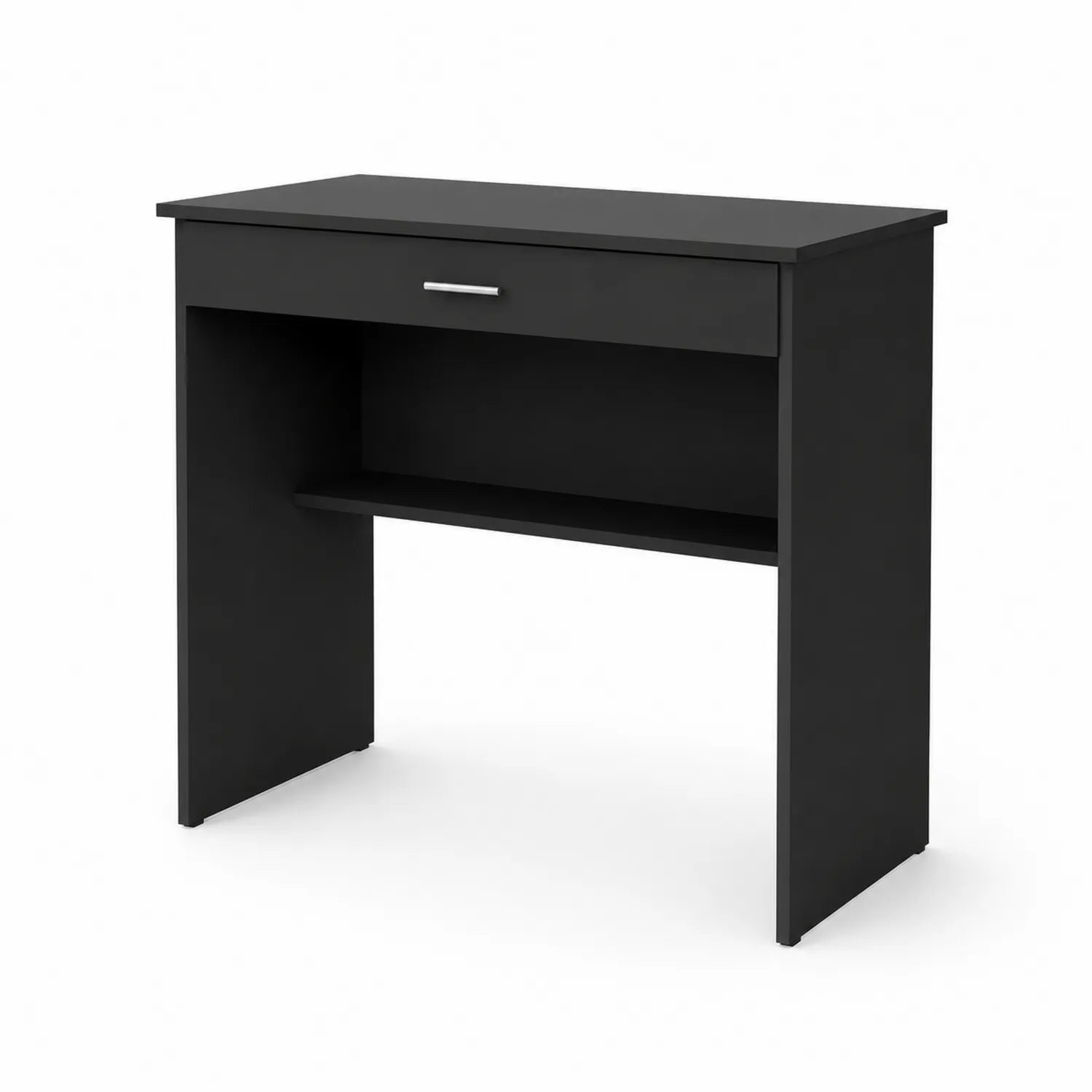 Escritorio de MDF Negro con Cajón 100x40x75 cm