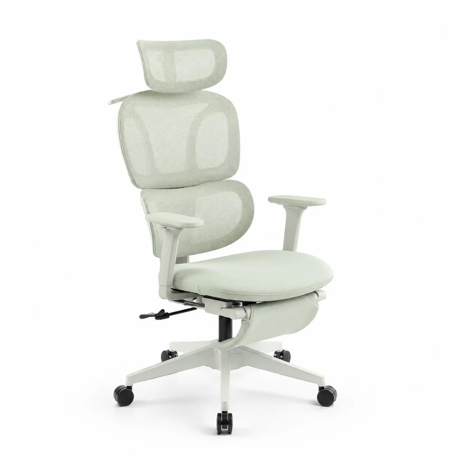 Silla ergonómica de oficina de malla con respaldo alto y reposacabezas ajustable