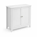 Armario de madera con dos puertas en blanco