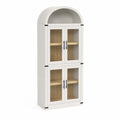 Librería de Madera con Puertas de Vidrio Templado