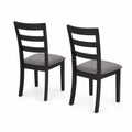 Juego de 2 sillas de madera con asiento de poliéster