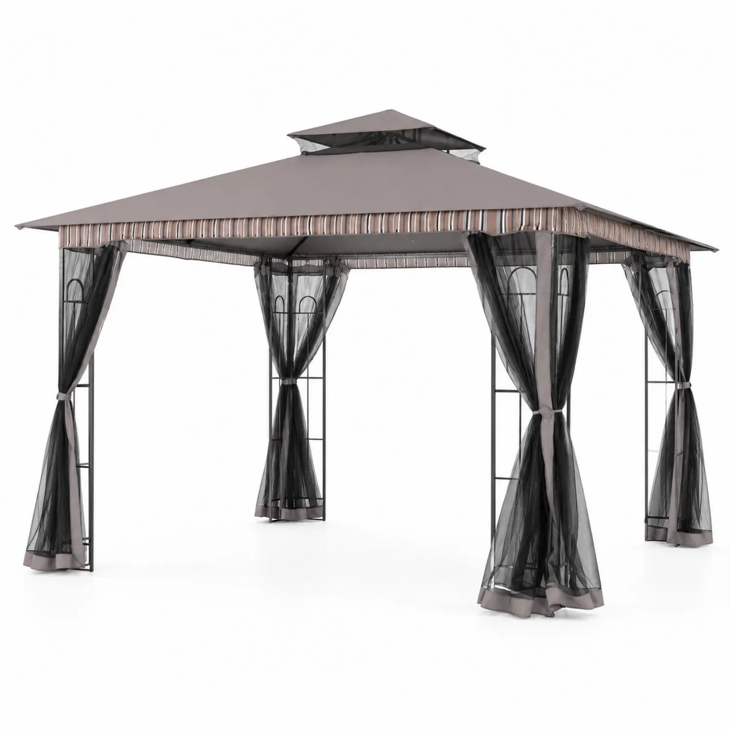 Pabellón de Metal con Cortinas de Malla 3x4m