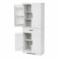 Aparador de MDF con Puertas y Estantes Blanco 180x80x40cm