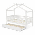 Cama infantil de madera de pino blanco con cajón 200x90 cm