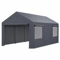Carpa de Jardín de Acero y Poliéster Gris