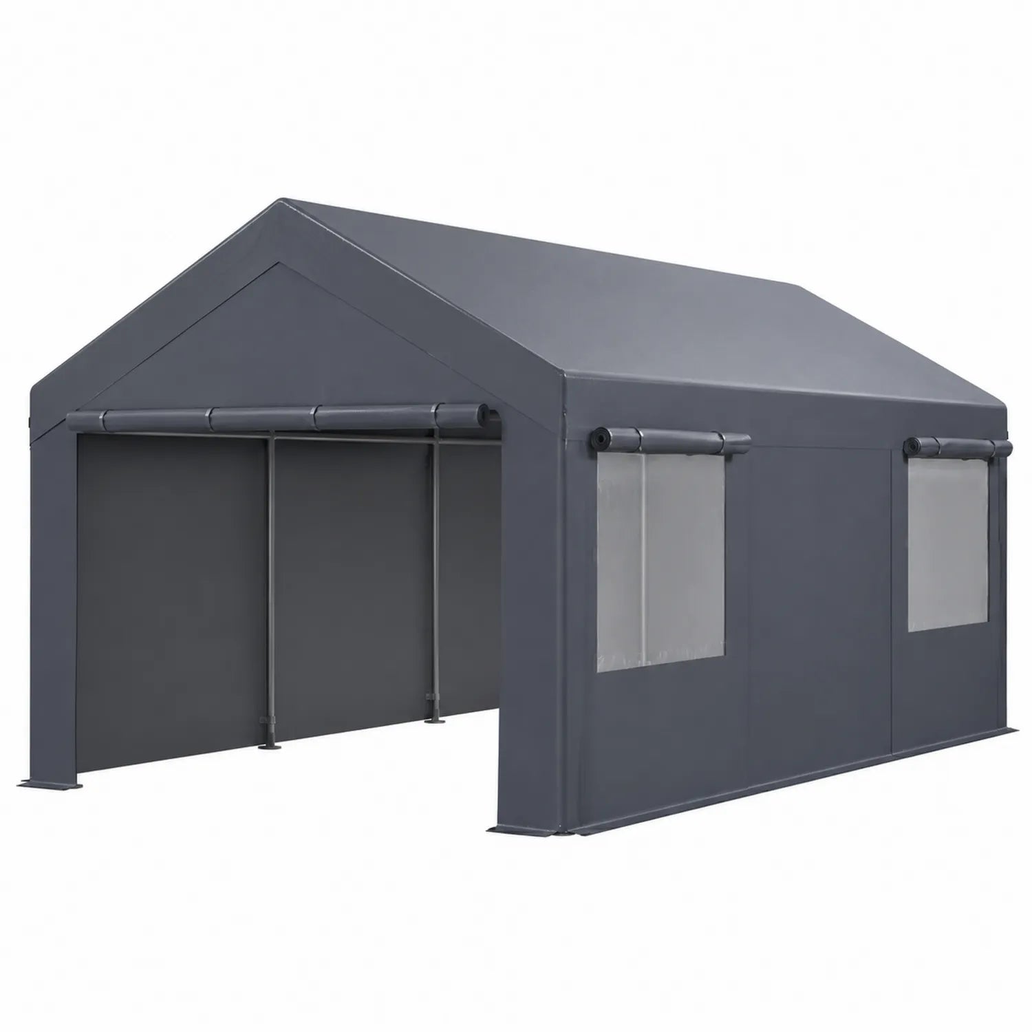 Carpa de Jardín de Acero y Poliéster Gris