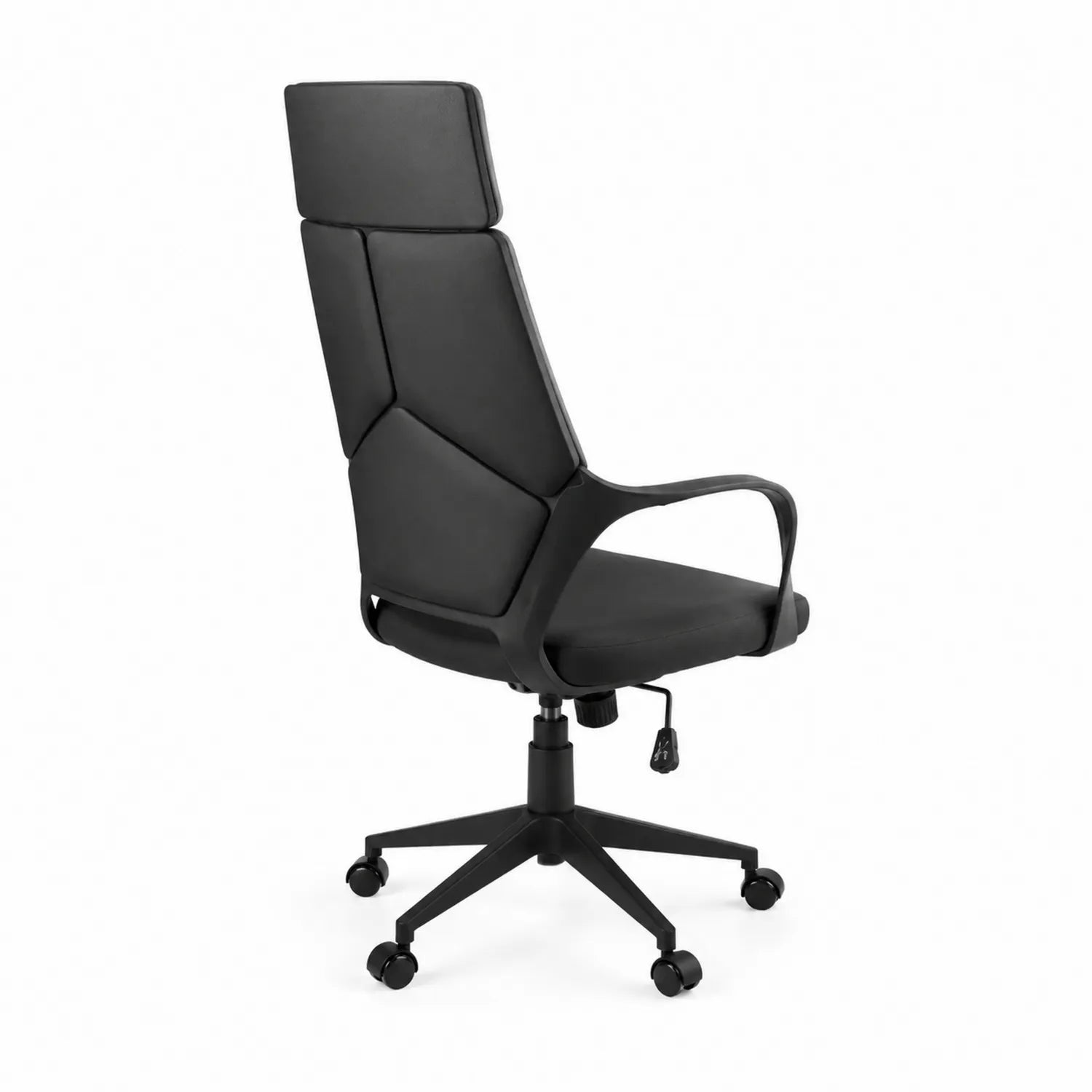 Silla de Oficina Ergonómica de PU con Respaldo Alto Negro