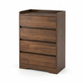 Cajonera de Madera con 4 Cajones Marrón 100x80x40 cm