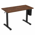 Escritorio ajustable de madera y metal Marrón y Negro 120x60 cm