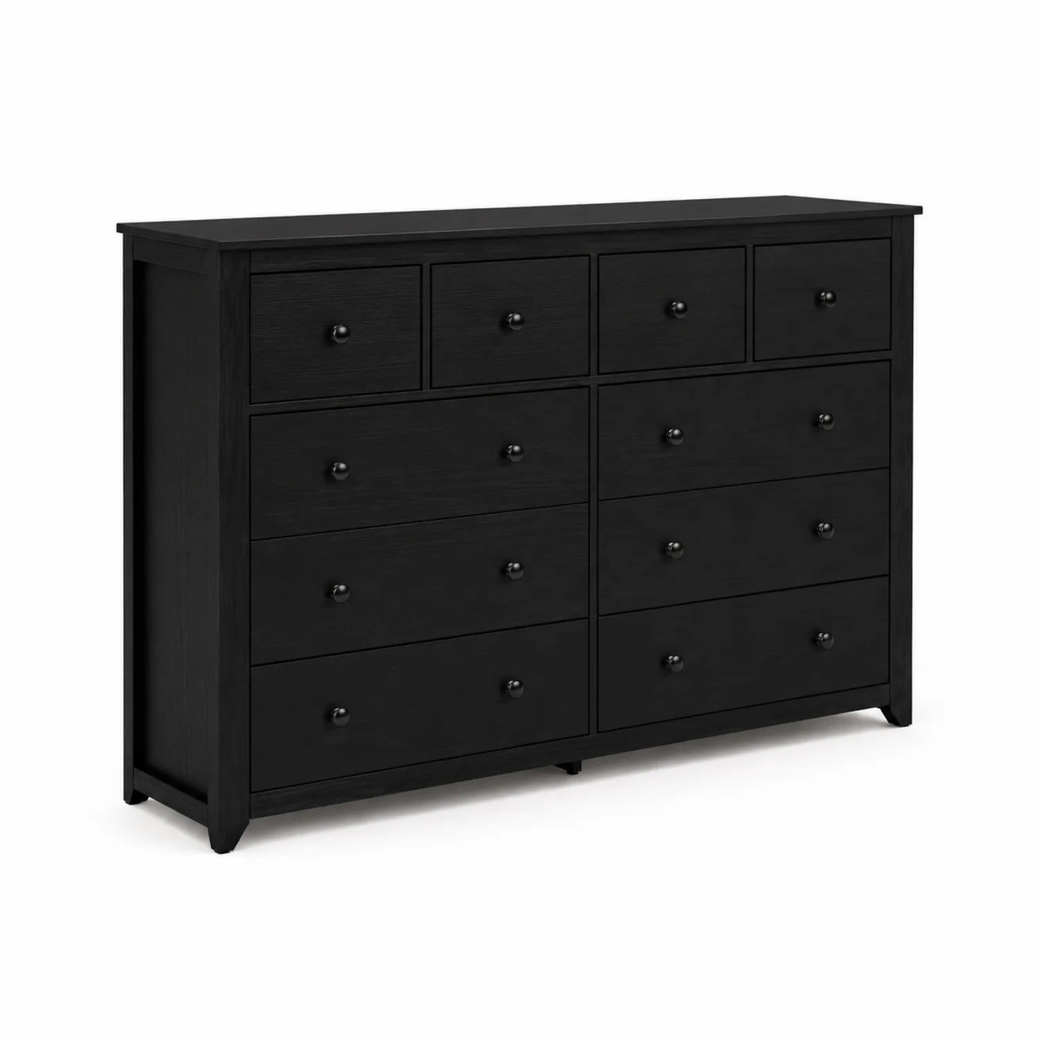 Cómoda de MDF Negro con 10 Cajones