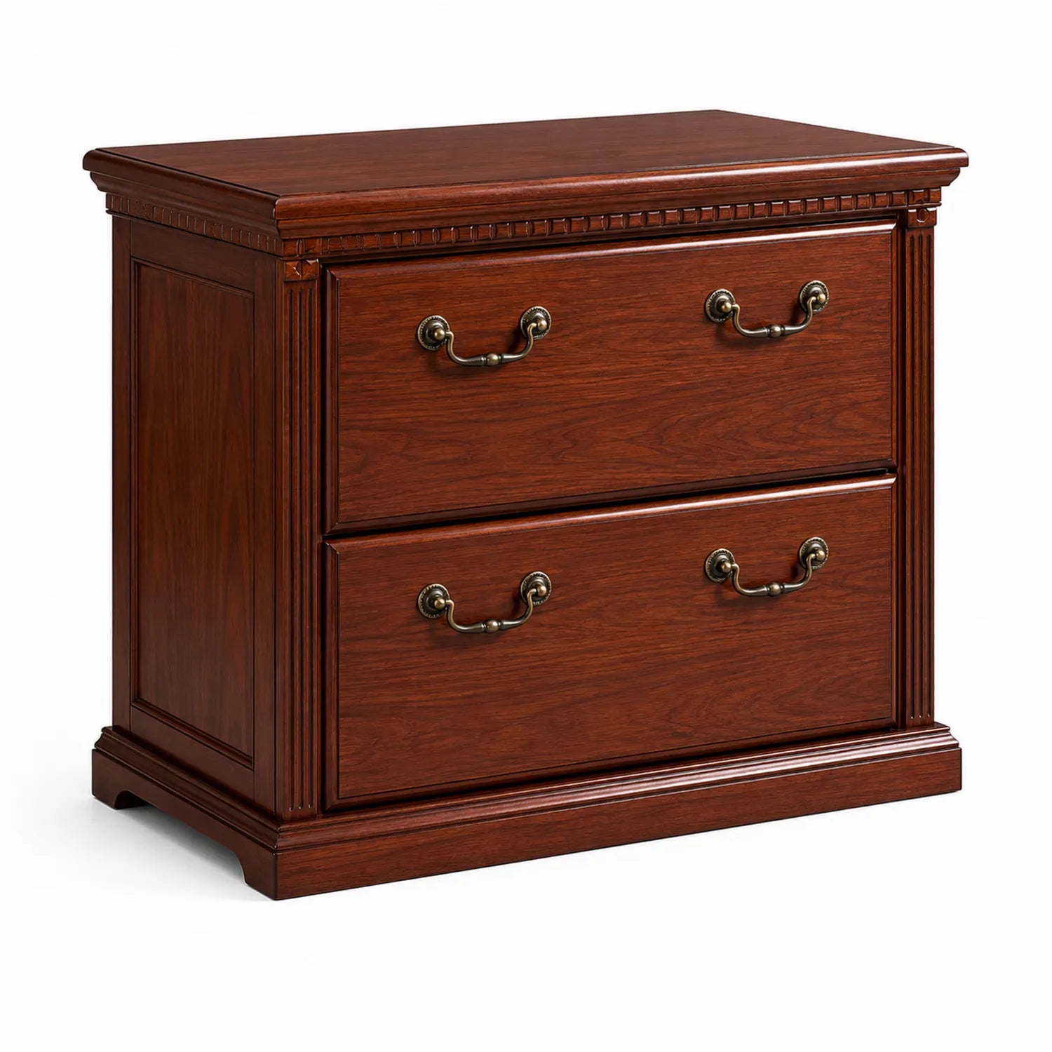 Archivador de Madera de Roble con 2 Cajones Marrón
