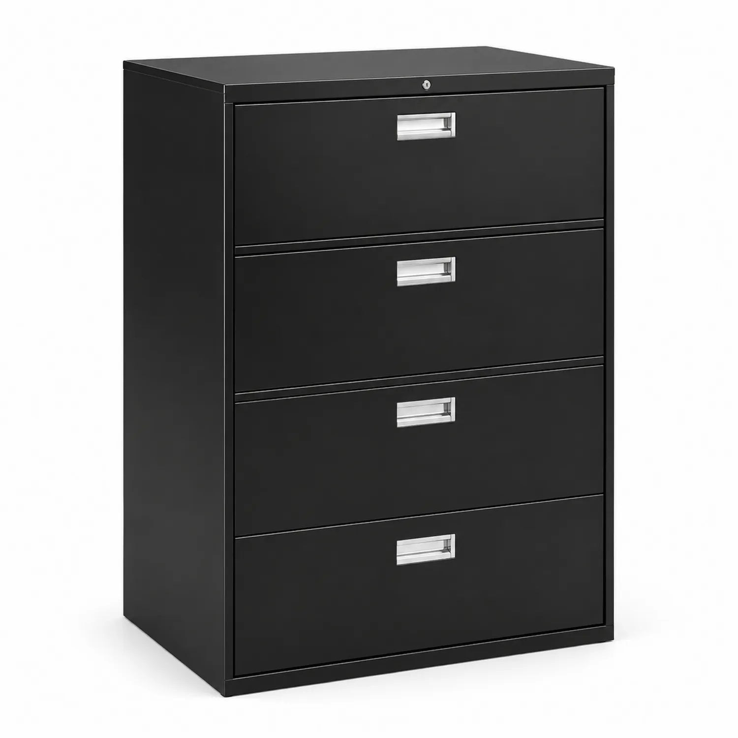 Archivador de metal de 4 cajones Negro 132x90x45 cm