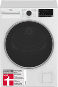 Beko B3T42249S, Varmepumpetørretumblere, Varmepumpe tørretumbler, 8 kg, allergisk, hygiejnetørring og hygiejne, Hvid, 2, 5 G, 11 v