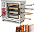 MazmornFly, Ovne, Elektrisk træbæltsvogn 3200 W af rustfrit stål, iswafer og rullegrill med 16, Sølv, 3200 W, 630 mm, 205 mm, 640 mm