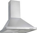 respekta CH22078IXB, Væghængte emhætter, Respecta-område-hætte / væghætte 60 cm / hus af rustfrit stål / udstødningsluft, Sort / sølv, 60 cm
