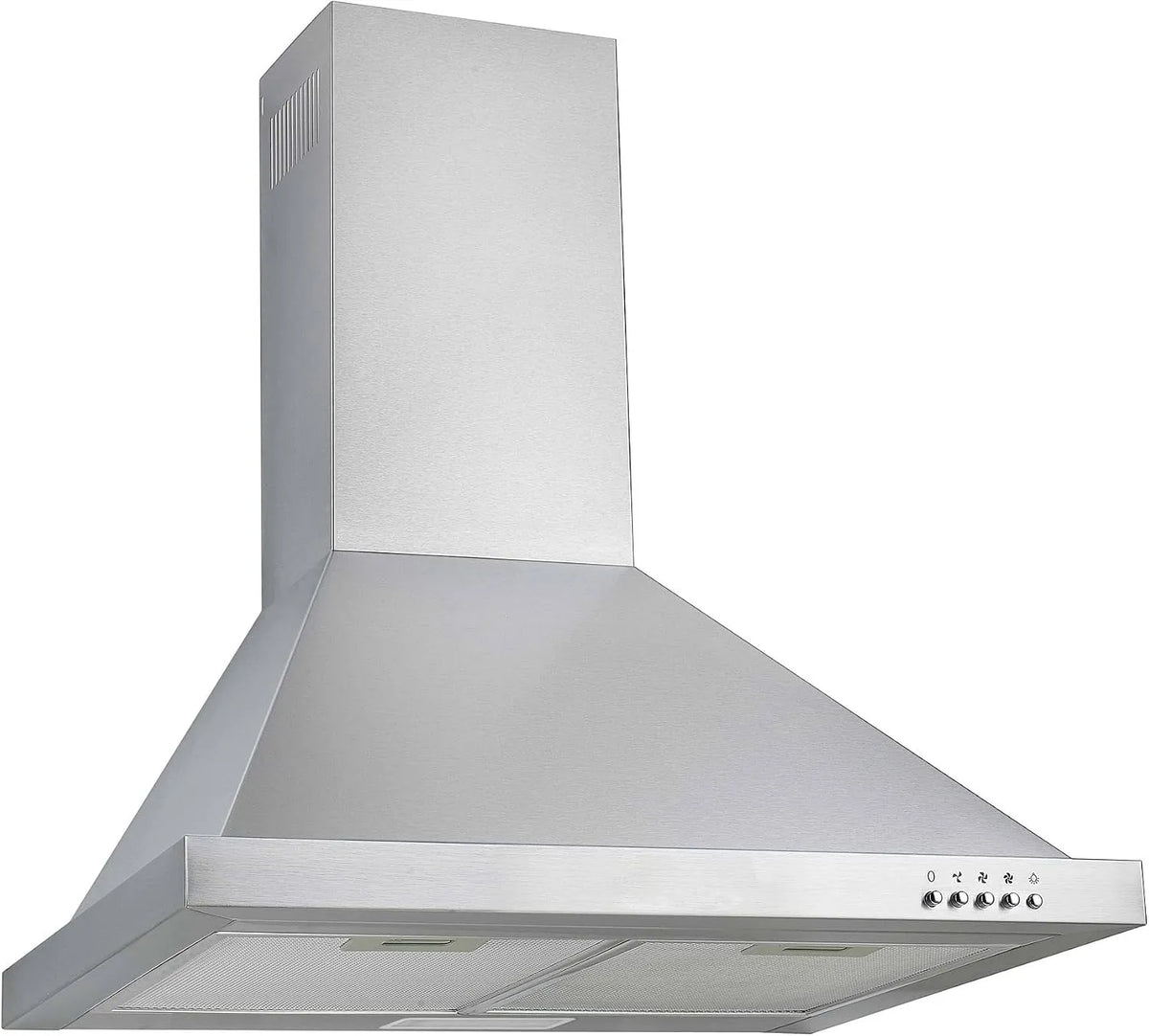 respekta CH22078IXB, Væghængte emhætter, Respecta-område-hætte / væghætte 60 cm / hus af rustfrit stål / udstødningsluft, Sort / sølv, 60 cm