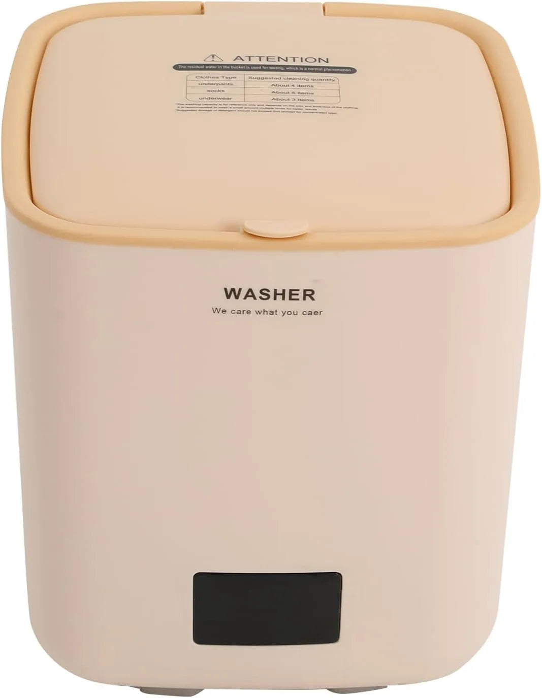 CCAUUB, Mobile vaskemaskiner, Bærbar vaskemaskine 7 L med LCD-kontrolpanel og spinning funktion, Hvid, 7 L, 5 x 26 x 29, 5 cm, 3, 24 kg