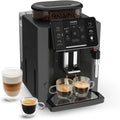 KRUPS 2-Tassen-Funktion 2-cups, Fuldautomatiske kaffemaskiner, Karessensation kaffe Fuldt automatisk med mælk skum dyse, Kaffemaskine til