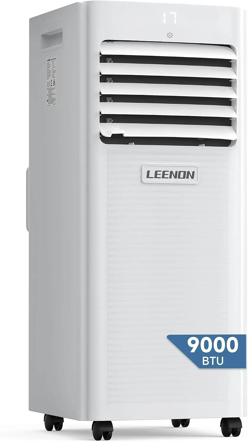 LEENON 24h-Time, Mobile klimaanlæg, 2.6KW Air Conditioning Mobile Air Conditioner 9000 BTU, 4 i 1 Cool Defumifier, Hvid, 2.6KW, 9000 BTU