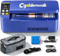 CGOLDENWALL, Lager- og rejsemapper, Insulin køleboks Elektrisk med batteri 1, Medicinske Køleskab Rejser 2-20 ° C, Blå, 12V, 18 × 7, 3 × 3