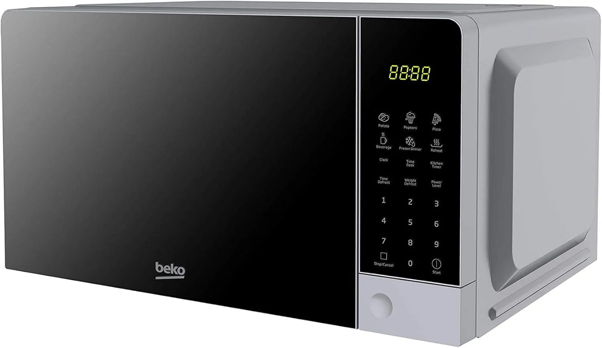 Beko MOC201103S, Solo-mikrobølgeovne, mikroovn, digital, 20 l, 700 W, sølv, 45.2 x 32.5 x 23.7 cm, 2 x 32, 5 x 23