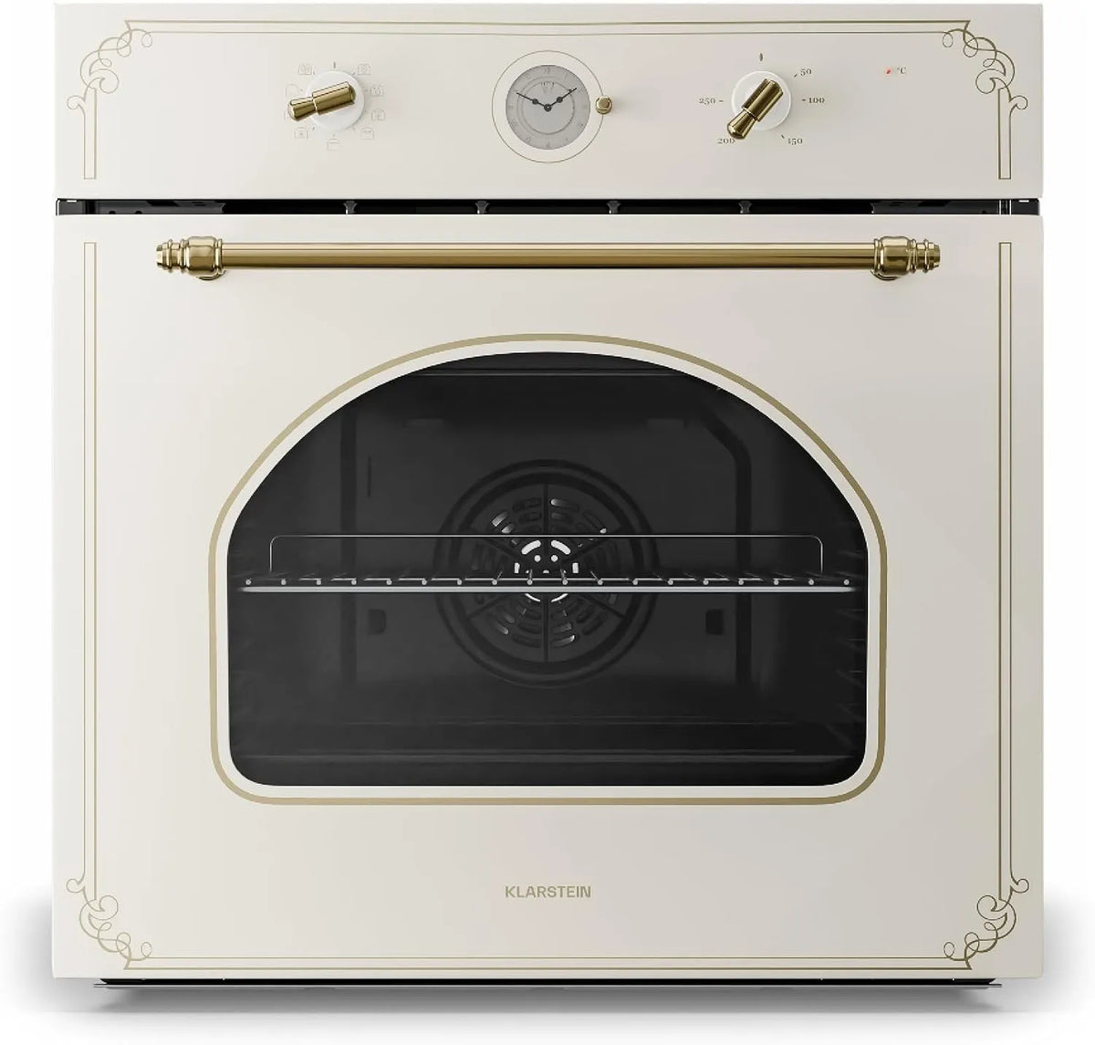 Klarstein, Ovne, Victoria - elektrisk ovn, build- i ovn med 9 funktioner, Timer, 50-250 ° C, 70, Sort / sølv, 70 l, 240 V, 60 Hz, 5 x 59