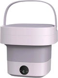 ZXLLAFT, Vaskemaskiner, Foldevaskemaskine Foldebærbare mini camping Rejselejlighed Semi- automatisk, Violet Formand, 2 kg, 240V, 12V, 220V