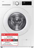 Samsung WW80CGC04ATEEG, Vaskemaskiner, vaskemaskine, 8 kg, 1.400 rpm, EEK: A, microplastic program, ecoboble, 14, Hvid