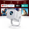 TOPTRO 1080P, Projektorer, Mini Beamer 4K understøtter [Android 14 & 270 ° Rotable] Smart Beamer lille med, Sort, 4K, 1 g, 14 v, 400 g