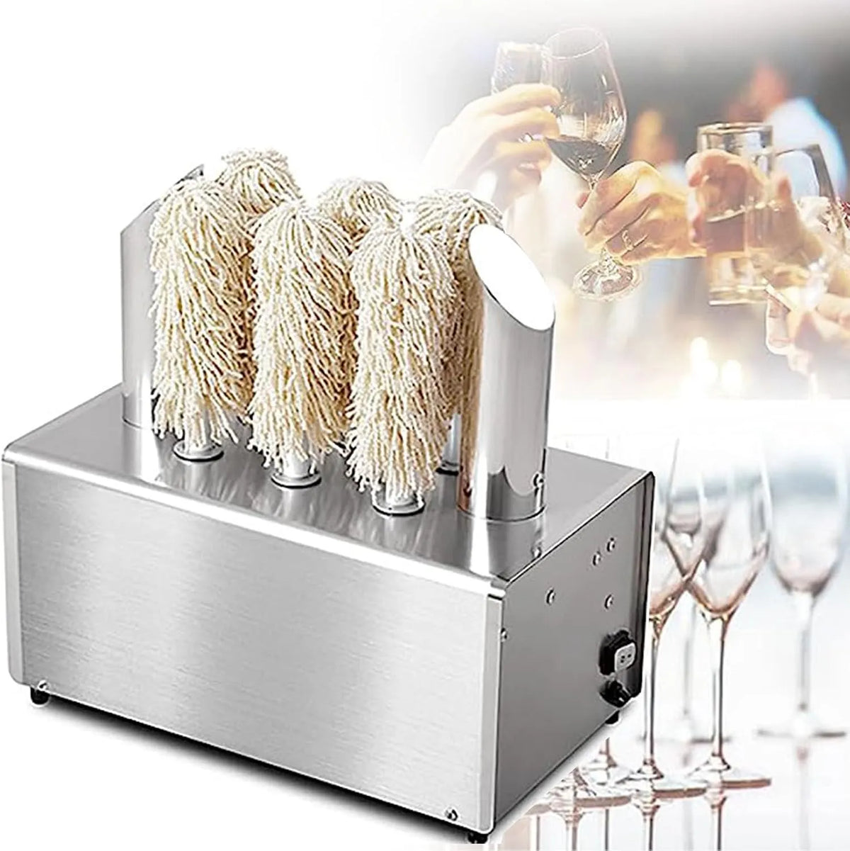 ORZSSJ, Elektrisk vin glas polering maskine, kommercielle glas opvaskemaskine, med, Gennemsigtig, 360 g, 136 g, 3, 93 inch, 660 g