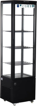 METRO Professional GGC3270B, Kølemontrer, METRO Professionel Panorama Køleskab, plast / glas, 270 L, 4 justerbare indlæg, Sort, 52 x 48
