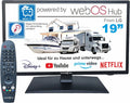 Unispectra Remote.3xHDMI 2xUSB, TV og hjemmebiograf, ® 19 ′ 'Smart TV (webOS) HDR 230V 24V Triple Tuner: Satellit, Antenna, kabel-tv, Sort, 230V