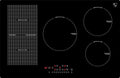K&H 80-IN-9200FLX, Kogeplader, K & H Induction hob 80- IN- [5 ZONS] - Induction hob - Induction hob sensor touch, Sort, 80CM, 9200 w, 1W
