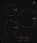 K&H 45-IN-5000, Kogeplader, K & H Induction hob 45- IN- 5000 [3 ZONS] - Induction hob - Induction hob sensor, Sort, 5000 W, 45cm, 1W
