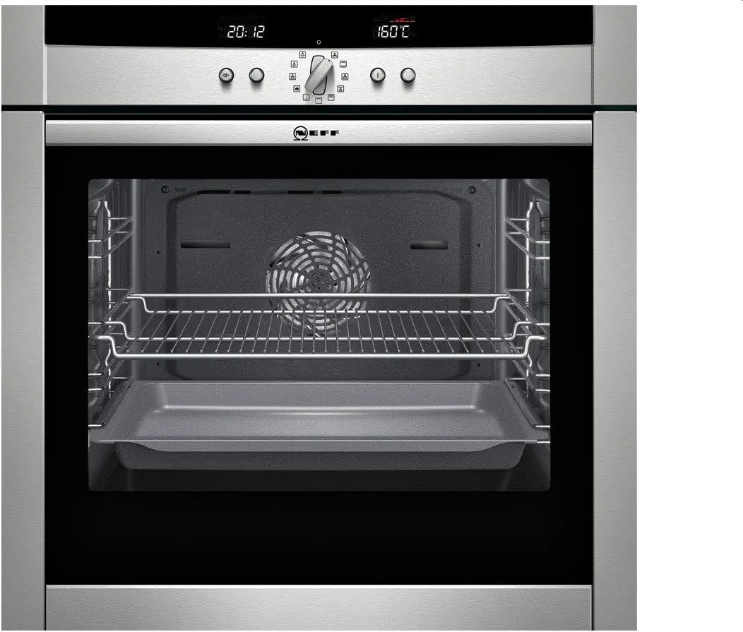 Neff, Ovne, SHOE 4542 N - Ovne (build- in, elektrisk, A, rustfrit stål, drejelig, front), Sølv, 67 L, 3680 W, 50Hz, 230V