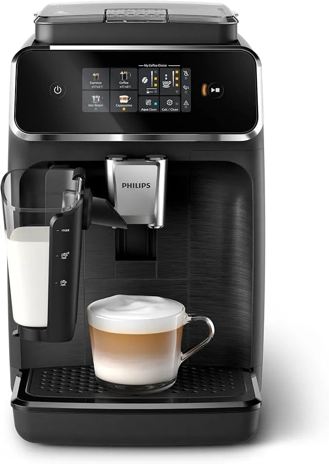 PHILIPS, Fuldautomatiske kaffemaskiner, Kaffe Fuldt automatisk LatteGo 2300 Series, Sort, 4 Specialiteter