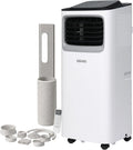Olsen & Smith 24h-Timer 3-in-1, Mobile klimaanlæg, 9000 BTU Mobile Air Conditioner & Air Defumifier - Air Conditioner med Exhaust, Hvid, 9000 BTU