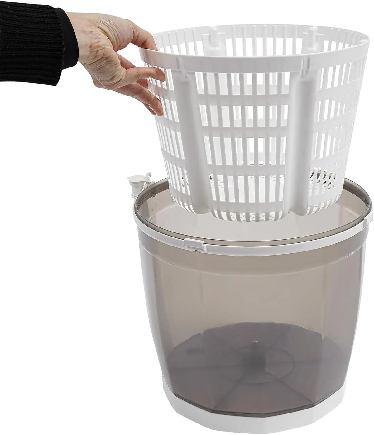 Generic 2-in-1-handwaschmaschine, Mobile vaskemaskiner, Bærbar 21- 1 hånd vaskemaskine - håndkraft-drevet, ikke-elektrisk vaskemaskine, Hvid, 1 v