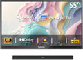 SYLVOX, TV'er, Outdoor TV, 55 tommer Smart TV vandtæt udendørs TV, 4K TV til udendørs, Google, Sort, 4K, 3840 x 2160, 55 v