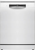 Bosch SMS4HMW08E, Bordopvaskemaskiner, Series 4 - Opvaskemaskine, fritstående, ekstra tørring, Hvid, 5 cm, 44 dB, 75 kW, 9 l