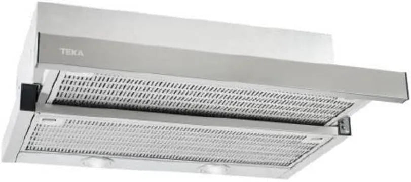 Teka, Væghængte emhætter, CNL 6400.2 rækkevidde hætte, 60 cm, forlænges køkken hætte, anti-fingeraftryk, 2, Sort / sølv, 57 dB, 64 dB